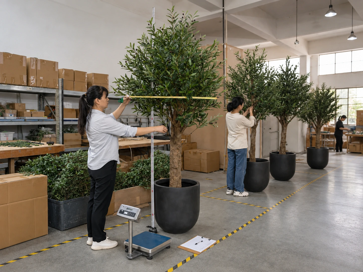 Bulk artificial tree production in the Botanicblossoms factory
