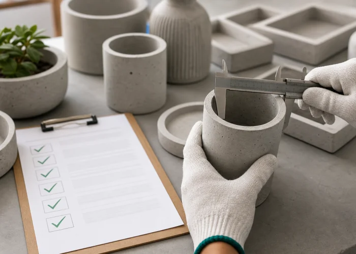 Quality inspection for concrete ornaments before shipment