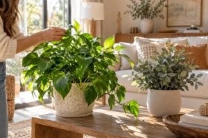 ![Fake and real plants compared for visual impact and natural indoor benefits](https://botanicblossoms.com/wp-content/uploads/2026/09/Fake-Plants-Are-Static.-Real-Plants-Make-the-Difference.webp "Fake vs Real Plants")