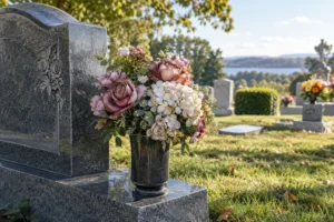 ![Artificial flowers on a grave offering long-lasting memorial decoration and color](https://botanicblossoms.com/wp-content/uploads/2026/09/How-Long-Do-Artificial-Flowers-Last-on-a-Grave.webp "Artificial Grave Flower Lifespan")