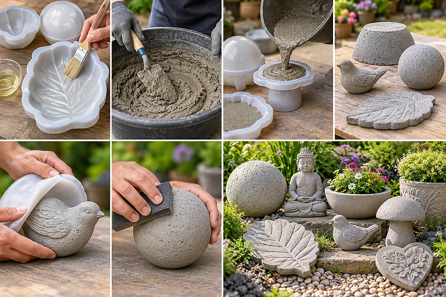 How to Make Concrete Ornaments for Gardens?
