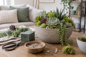 ![Fake succulent arrangement styled for realistic low-maintenance home decor](https://botanicblossoms.com/wp-content/uploads/2026/09/How-to-Make-a-Fake-Succulent-Arrangement.webp "DIY Fake Succulent Arrangement")