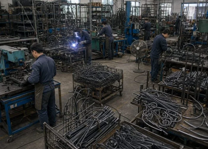 Bulk production of wholesale iron ornaments