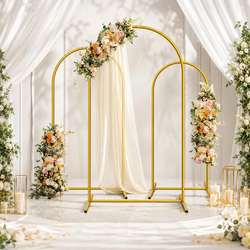 Wedding metal flower arch