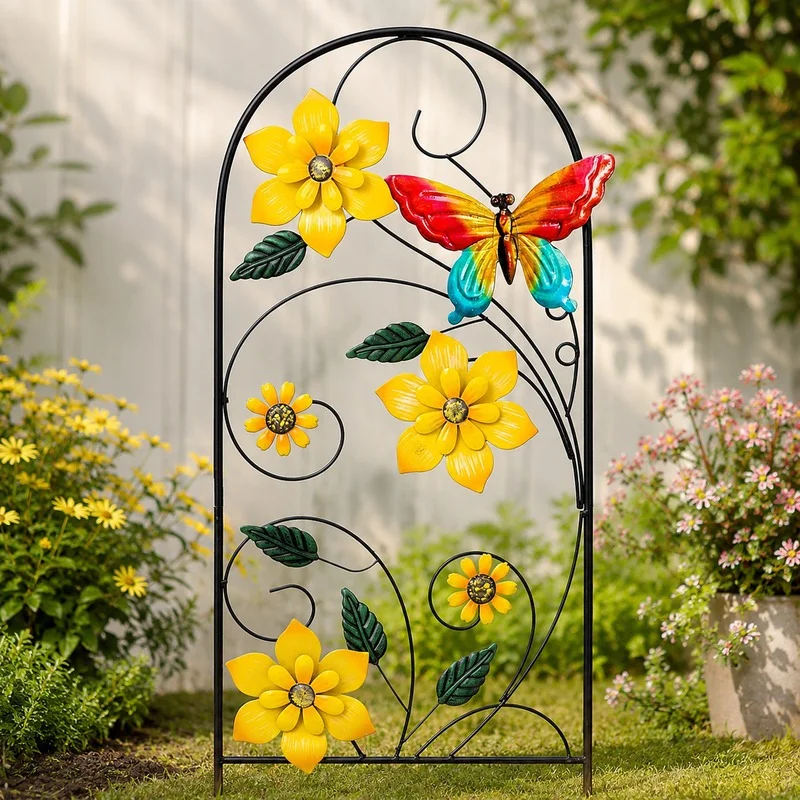 Butterfly metal garden stake