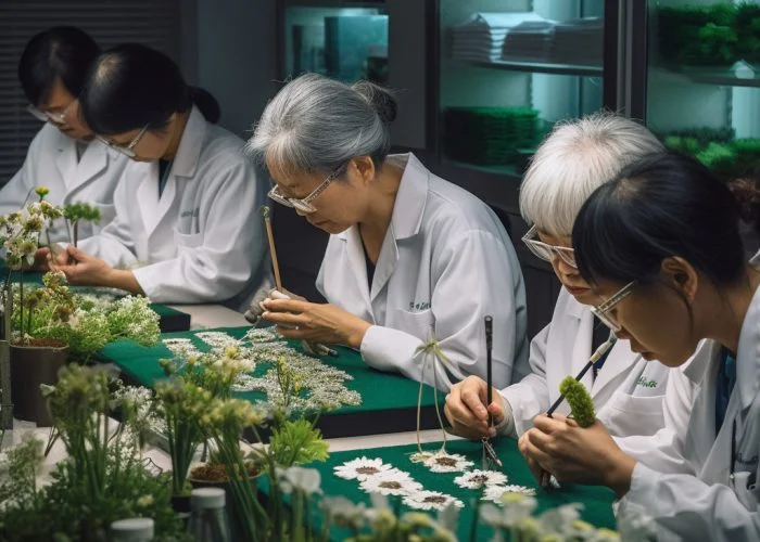 Bulk production of real touch artificial flowers