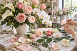 ![Real touch flowers made from lifelike materials designed to mimic natural petals](https://botanicblossoms.com/wp-content/uploads/2026/09/What-Are-Real-Touch-Flowers-Made-Of.webp "Real Touch Flower Materials")
