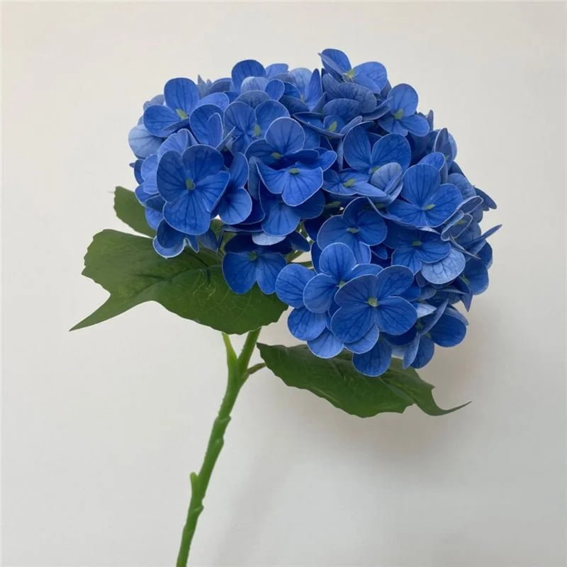 Blue real touch artificial hydrangea stem