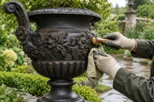 ![Cast iron garden decorations maintained to prevent rust and preserve outdoor beauty](https://botanicblossoms.com/wp-content/uploads/2026/10/How-to-Take-Care-of-Cast-Iron-Decorations-in-the-Garde.webp "Cast Iron Garden Care")