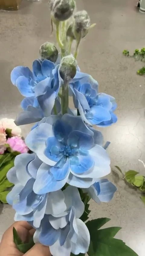 Real touch artificial delphinium, blue RT10