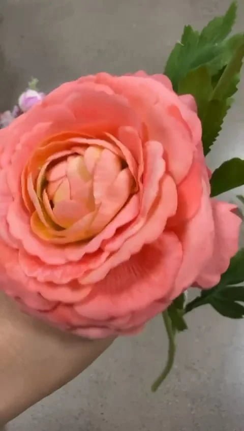 Real touch artificial ranunculus, coral RT08
